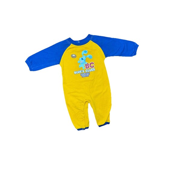 VTG 2002 Blue's Clues Nickelodeon Baby Bodysuit 12M  ABC Football Rare Cartoon - Picture 2 of 7